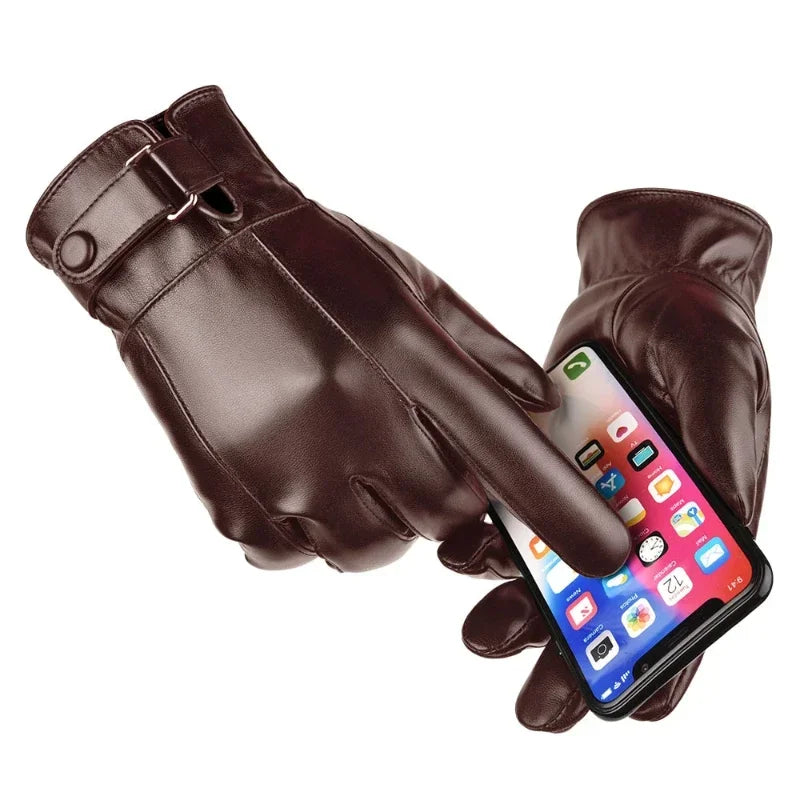 Gants d'Hiver en Cuir Véritable™